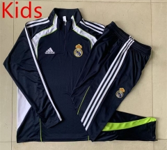 Retro Version 2025-26 Real Madrid Cyan Kids/Youth Soccer Tracksuit-815
