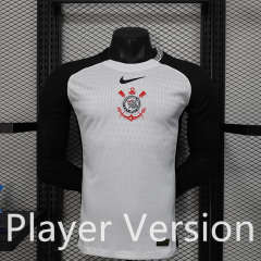 Player Version 25-26 Corinthians Away White LS Thailand Soccer Jersey AAA-888