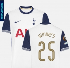 #25 winners Patches included（s-4xl）2024-25  Tottenham Hotspur  Home White Thailand Soccer Jersey AAA403