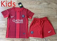 2025-26 Paris SG Red Kid/Youth Soccer Uniform-709