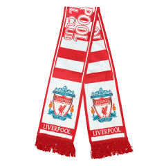 Liverpool Red White Soccer Scarf
