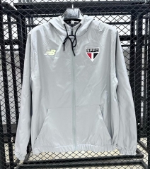 (S-3XL) 2025-26 Sao Paulo FC Grey Trench Coats With Hat-GB