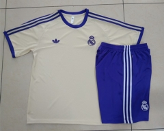 Retro Edition 2025-2026 Real Madrid Apricot Short-Sleeved Thailand Soccer Tracksuit-815