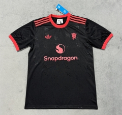 （s-4xl）2025-2026  Manchester United Black&Red Thailand Soccer Jersey-4506