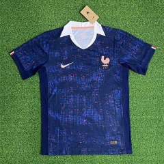 (S-4XL) 2025-2026 European Cup France Home Blue Thailand Soccer Jersey AAA-403