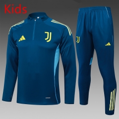 2025-26 Juventus Indigo Blue Kids/Youth Soccer Tracksuit-815