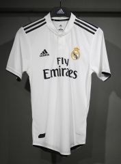 Retro Version 18-19 Real Madrid Home White Thailand Soccer Jersey AAA-4563