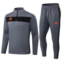 2507 Adidas Dark Grey Thailand Soccer Tracksuit-411
