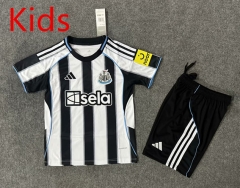 2025-26 Newcastle United Home Black&White Kids/Youth Soccer Uniform-6748