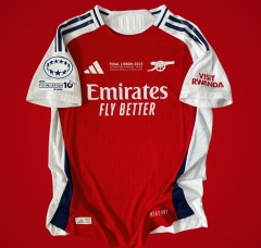 with patch/ads Player Version 2024-25  Arsenal  Home Red Thailand Soccer Jersey AAA