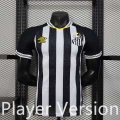 Player Version 2025-2026 Santos FC Away Black&White Thailand Soccer Jersey AAA-888