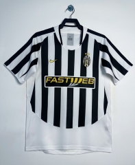 Retro Version 03-04  Juventus Home Black&White Thailand Soccer Jersey AAA-811