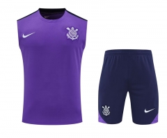 2025-2026 Corinthians Purple Thailand Soccer Training Vest Uniform-418
