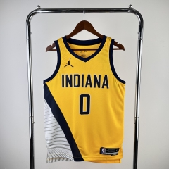 2024 City Edition Indiana Pacers Yellow #0 NBA Jersey-311