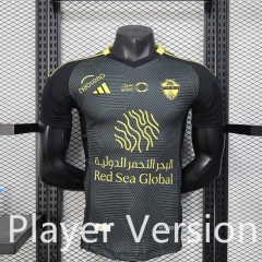 Player Version 25-26 Al-Ahli Saudi 2nd Away Black Thailand Soccer Jersey AAA-888