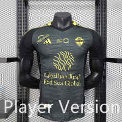 Player Version 25-26 Al-Ahli Saudi 2nd Away Black Thailand Soccer Jersey AAA-888