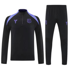 2025-26 Barcelona Black&Purple Thailand Soccer Tracksuit-4627