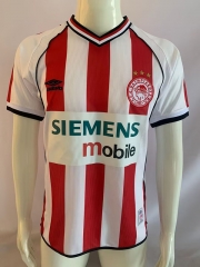 Retro Version 01-02 Olympiacos F.C. Home Red&White Thailand Soccer Jersey AAA-503