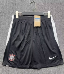 25-26 Corinthians Home Black Thailand Soccer Shorts-718