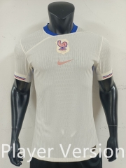 Player Version 2025-2026 France Away White Thailand Soccer Jersey AAA-0871