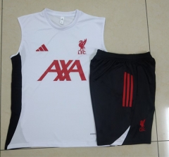 25-26 Liverpool White Thailand Vest-sleeved Soccer Tracksuit-815