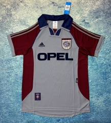 Retro Version 1998-1999 Bayern München Away Light Grey Thailand Soccer Jersey AAA-6590