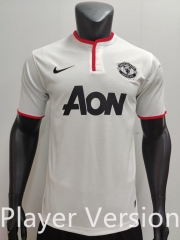 Retro Player Version 12-13 Manchester United Away White Thailand Soccer Jersey AAA-0871