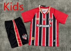 2025-2026 Sao Paulo Away Red&Black Striped Kids/Youth Soccer Uniform-507