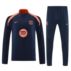 2025-26 Barcelona Black&Orange Thailand Soccer Tracksuit-4627