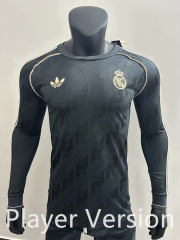 Player Version 2025-2026 Real Madrid Away Black LS Thailand Soccer Jersey AAA-3511