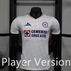 Player Version 25-26 Cruz Azul Away White Thailand Soccer Jersey AAA-888