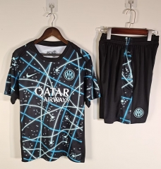 2025-2026 Inter Milan Black Thailand Training Soccer Uniform-418