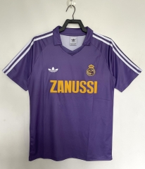 Retro version 84-85 Real Madrid Away Purple Soccer Jersey-811