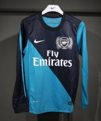 Retro Version 11-12 Arsenal Away Blue Thailand Soccer LS Jersey AAA-4563