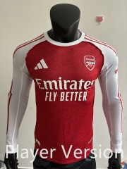 Player Version 2025-2026 Arsenal Home Red Thailand Soccer LS Jersey AAA-3551