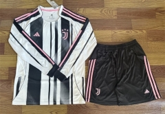 2025-26 Juventus Home Black&White LS Soccer Uniform-709