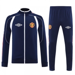 2025-2026 Manchester United Royal Blue Thailand Soccer Jacket Uniform-4627
