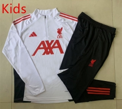 2025-26  liverpool White  Kids/Youth Soccer Tracksuit-815