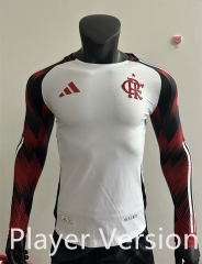 Player Version 25-26 Flamengo Away White Thailand Soccer LS Jersey AAA-3511