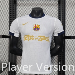 Player Version 25-26 Barcelona White Thailand Soccer Jersey AAA-888