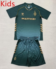 2025-26 SV Werder Bremen  3rd Away Green Kids/Youth Soccer Uniform-AY