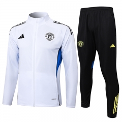 2025-26 Manchester United White Thailand Soccer Jacket Uniform-815