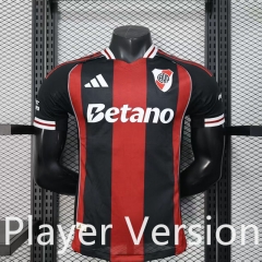 Player Version 2025-2026 River Plate Away Black&Red Thailand Soccer Jersey AAA-888