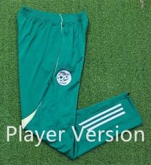 Player Version 2025-26 Algeria Green Thailand Soccer Long Pants-9926