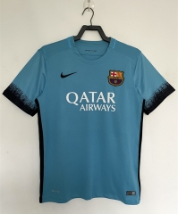 Retro Version 15-16  Barcelona 2nd Away Blue Thailand Soccer Jersey AAA-811