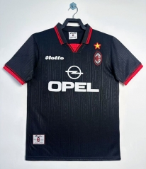 Retro Version 97-98 AC Milan 3rd Away Black Thailand Soccer Jersey AAA-811