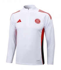 25-26 Bayern München White Thailand Soccer Tracksuit top-815