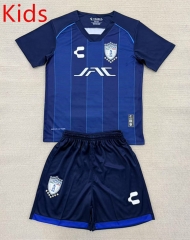 2025-26 Pachuca Away Blue Kids/Youth Soccer Uniform-AY