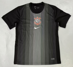 (S-4XL) 25-26 Corinthians Goalkeeper Black Thailand Soccer Jersey-908