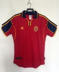 Retro Version 2000 Spain Home White Thailand Soccer Jersey AAA-811